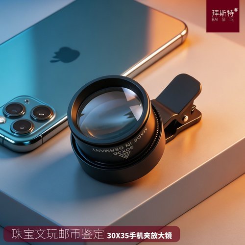 手机夹珠宝放大镜高清30倍