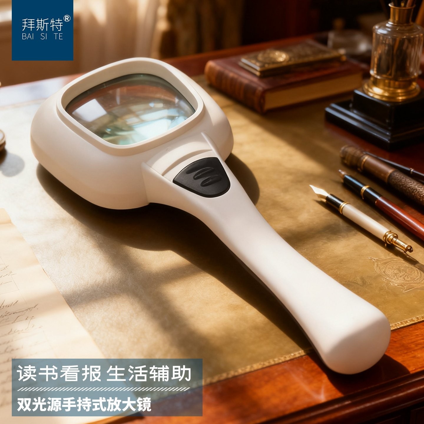 拜斯特LED紫光验钞手持放大镜图片