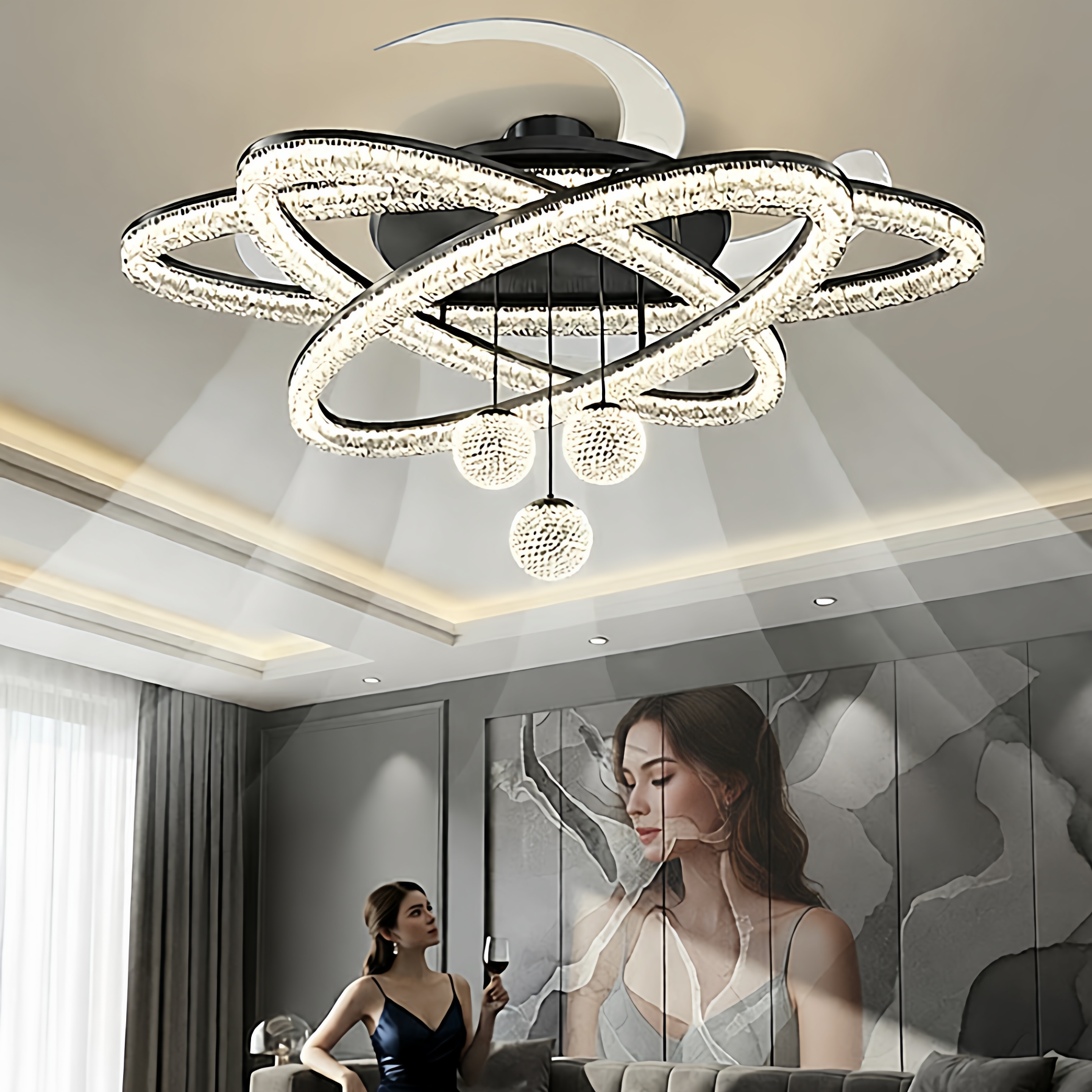 灯示风扇灯全光谱护眼全屋套餐灯