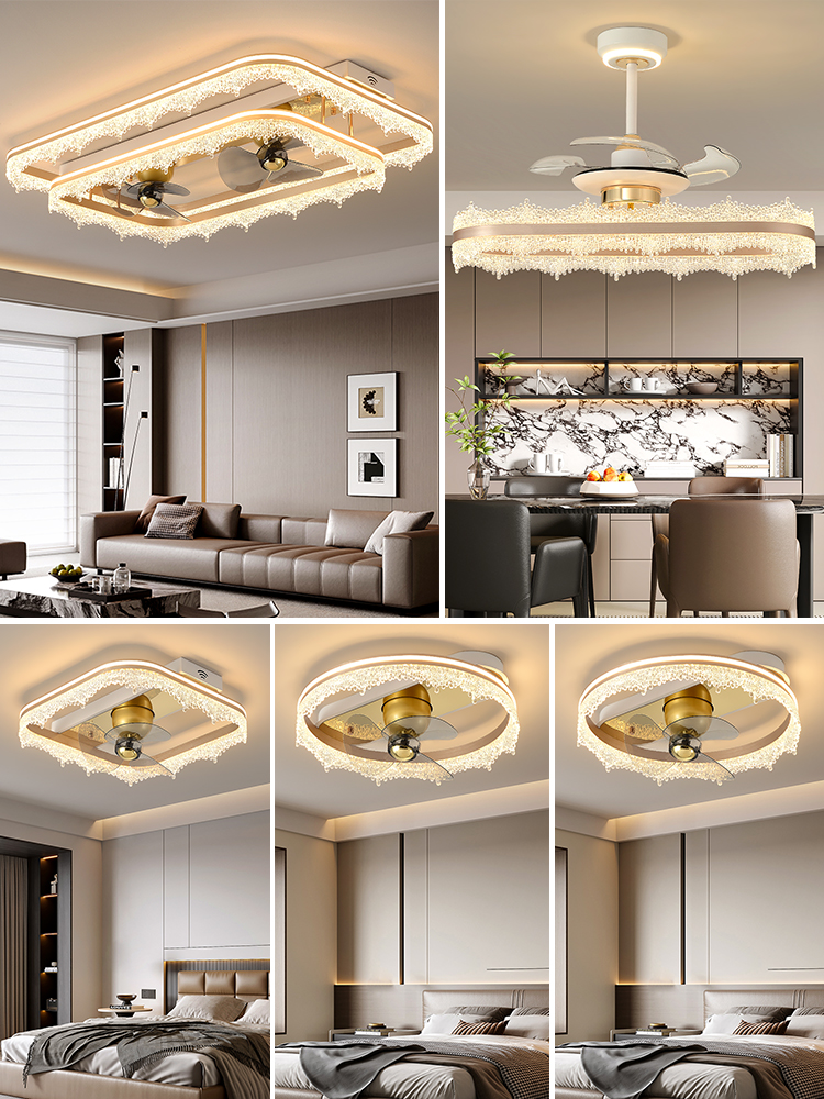 客厅风扇灯2025新大厅主灯意大利无障碍豪华集成吊扇灯餐厅卧室吸