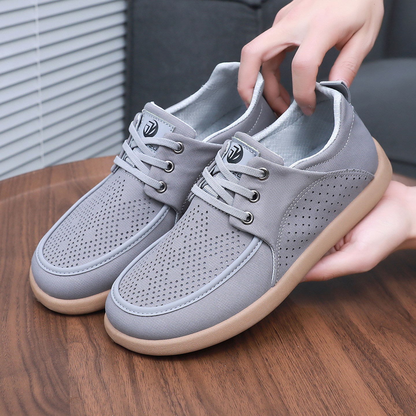 2026新款春夏老北京布鞋男透气舒适软底一脚蹬休闲鞋轻便百搭男鞋