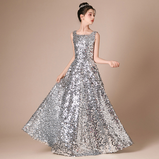 儿童生日宴会公主裙女大童小提琴音乐会演奏主持人钢琴演出晚礼服