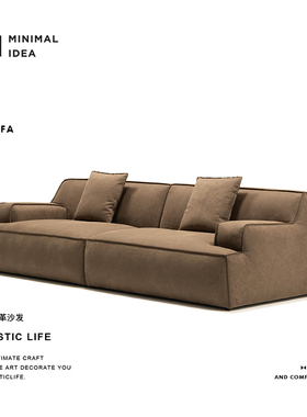 极简概念/大马士革沙发/意大利磨砂布baxter布艺直排客厅三人中古
