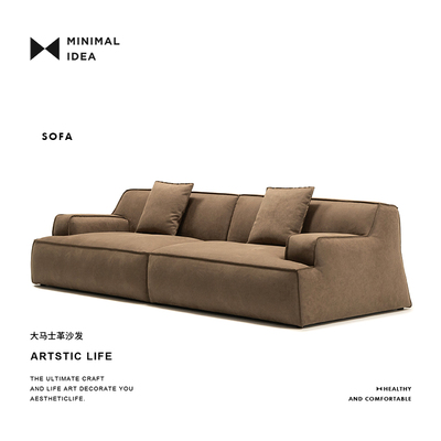 极简概念/大马士革沙发/意大利磨砂布baxter布艺直排客厅三人中古