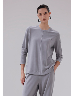 AIMER CHUANG/爱慕创温泉5舒绒双面布圆领保暖长袖上衣女CA722122