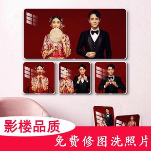 婚纱照相框挂墙床头48寸大尺寸结婚照放大九宫格定制儿童照全家福