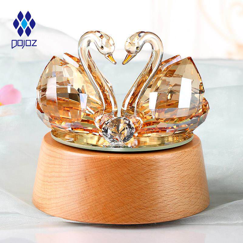 水晶天鹅音乐盒充电八音盒小女孩生日礼物儿童七夕情人节礼物老婆