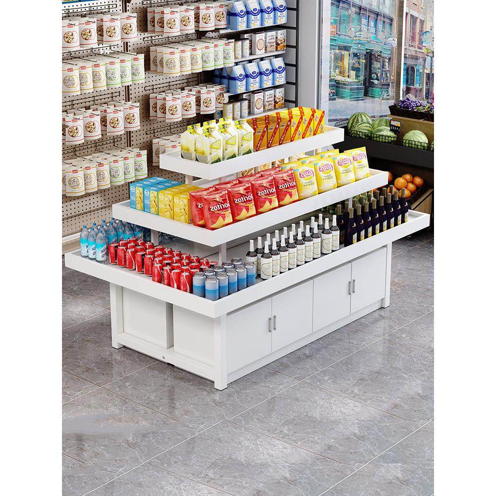 中岛柜展示柜陈列柜超市堆头零食货架样品展示架母婴店文具促销台