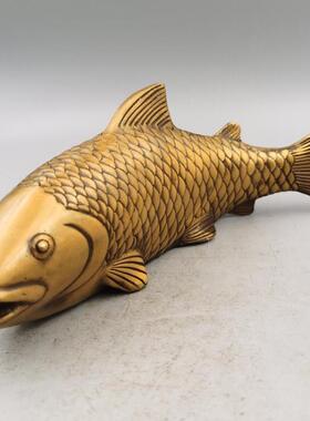 精工纯铜鲤鱼大号摆件年年有余家居装饰开业礼品客厅鲤鱼跳跃龙门