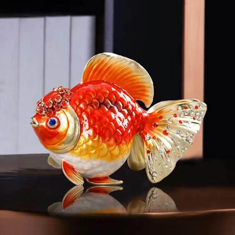 年年有余金龙鱼摆件开业乔迁新居送礼珐琅彩工艺办公室创意装饰品,家居饰品,桌面摆件,淘宝优惠券,粉丝福利购,淘宝优惠卷