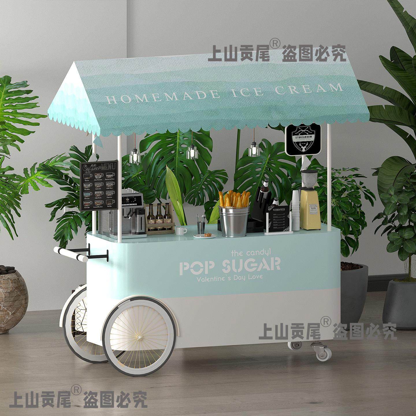 网红户外夜市花车商场铁艺摆摊车贩售小吃移动式展会促销车摊位车,商业/办公家具,餐车/摆摊车/小吃车,淘宝优惠券,粉丝福利购,淘宝优惠卷