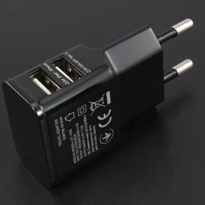 速发EU Plug 5V Dual USB Universal Mobile Phone Chargers Trav