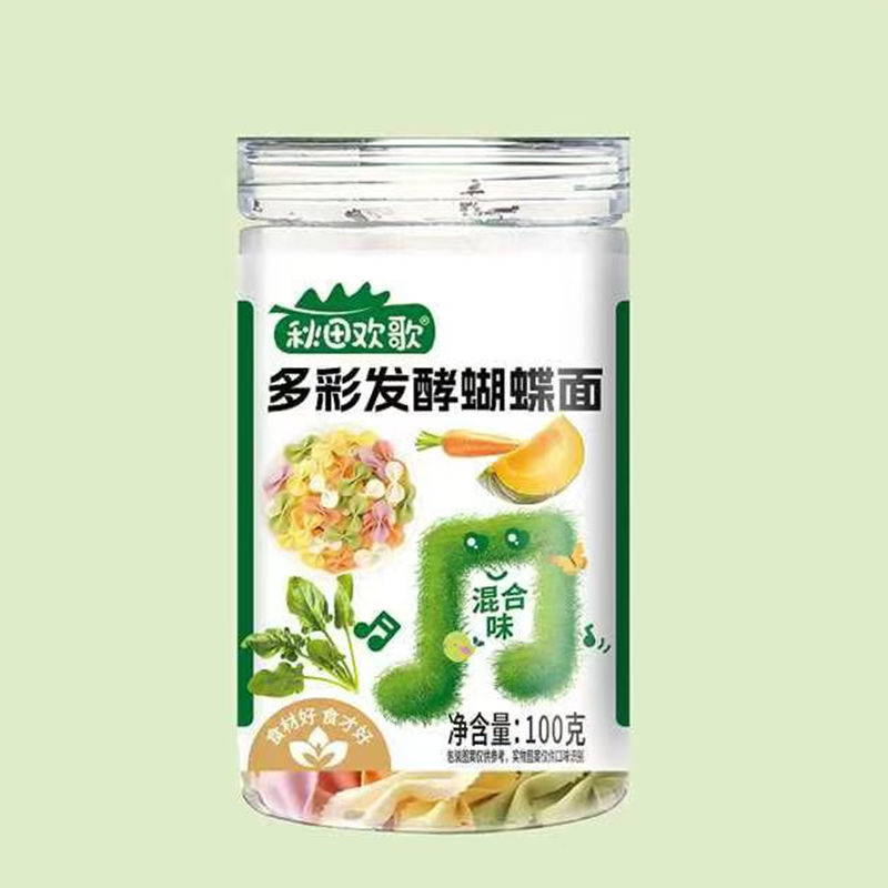 秋田欢歌多彩发酵蝴蝶面宝宝面条面条