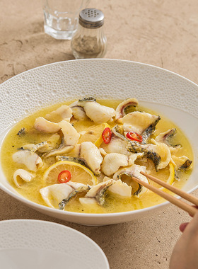 速发优格流星雨白色陶瓷2煮面碗家用酸菜鱼水碗鱼大盆碗专用汤025