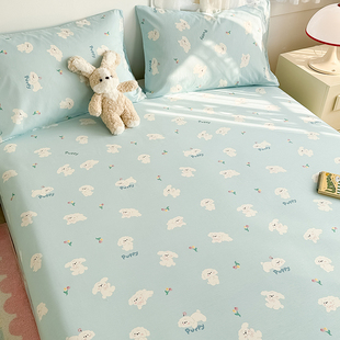 速发可爱儿单纯棉童件全棉学生宿舍被5人炕单1.单米床笠三件套