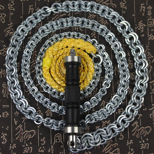 速发04不锈健 鞭子响鞭钢身甩鞭初学麒麟鞭铁鞭螺母鞭子摔鞭大全