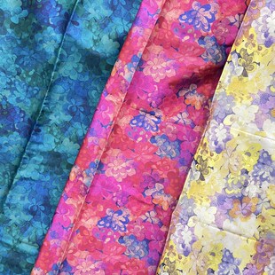 速发旗袍布衣裙布料利伯tliber缇y连料全棉60支高密府绸数码活性