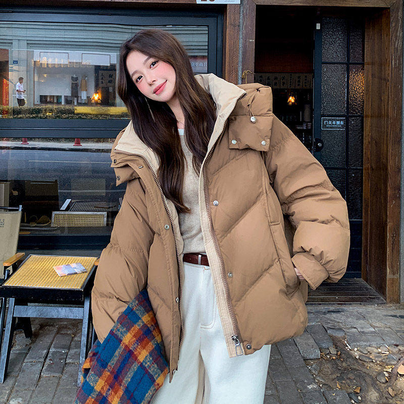 2025年新款羽绒棉衣女韩版宽松棉服女短款加厚棉袄冬季保暖外套女