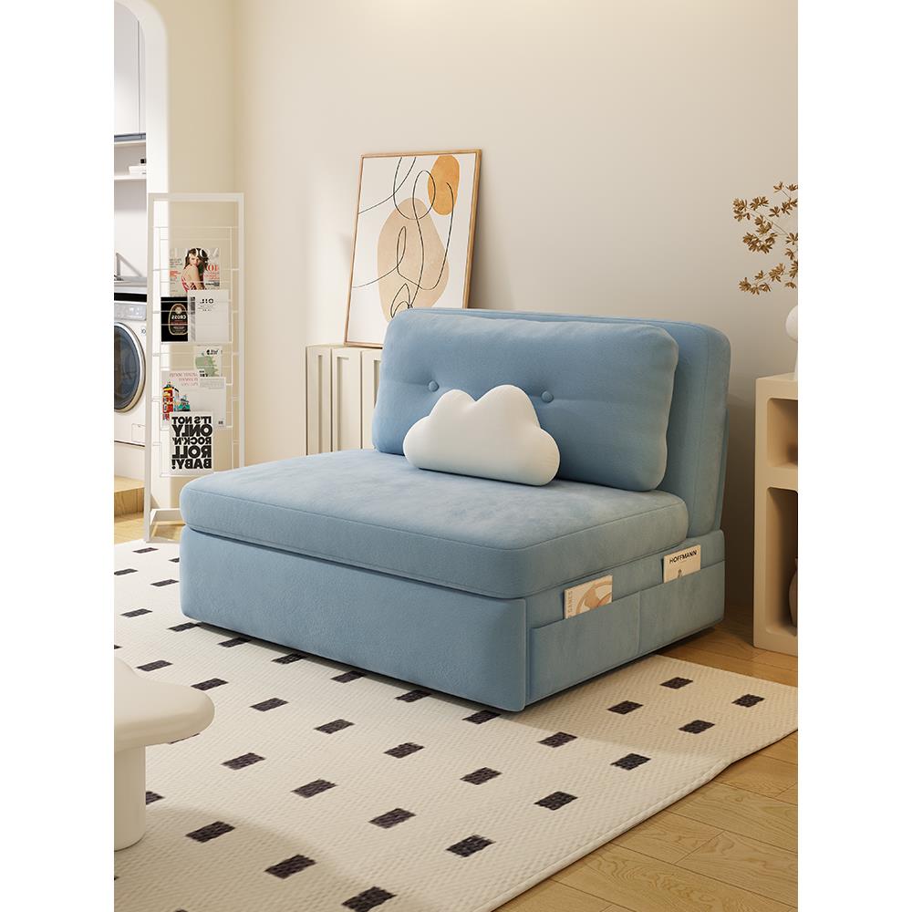 猫爪绒布多功能沙发床两用折叠小户型客厅卧室阳台书房网红款沙发