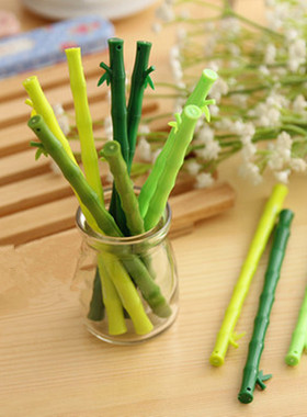 文具竹子中性笔发批韩国可爱创意黑色签字笔水笔时尚学生送礼奖品