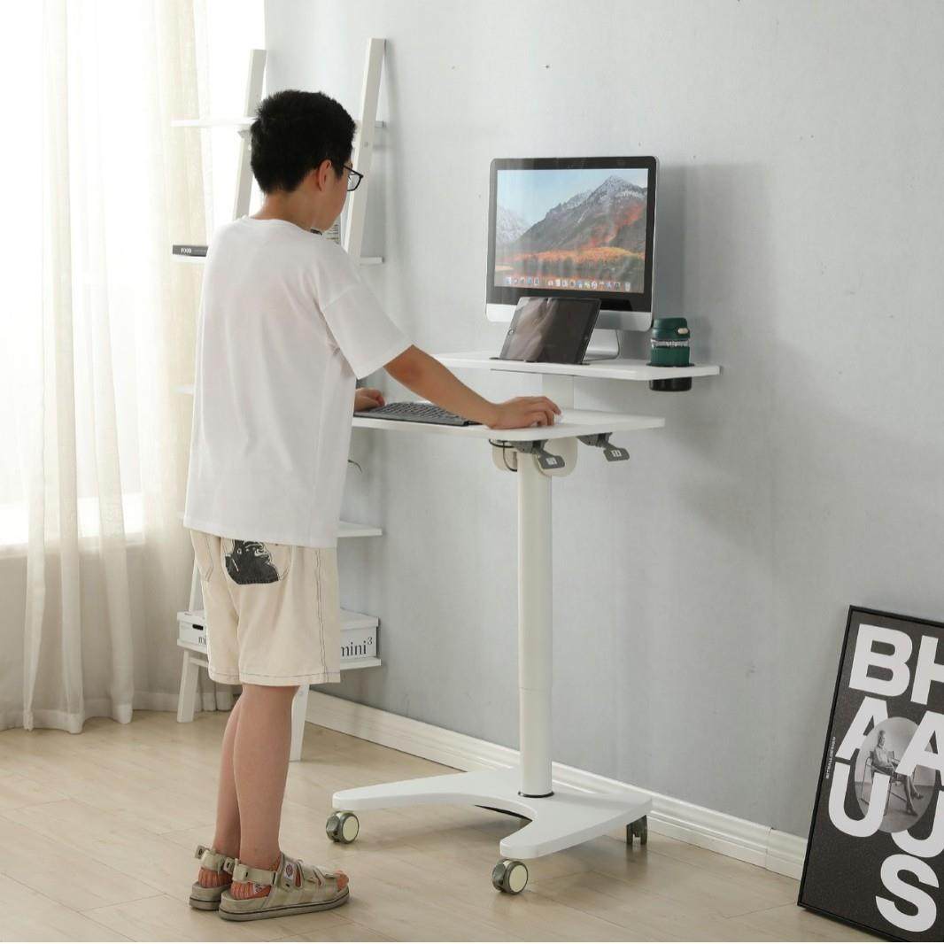 高度可调节气动升降学习桌桌面可翻转倾斜电脑移动办公桌