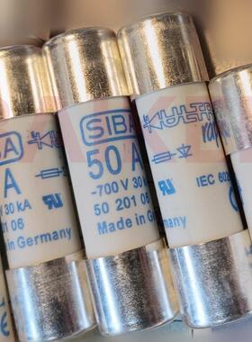 SIBA保险丝50AaR700VDC30kA502010614x51mm100kADC700V