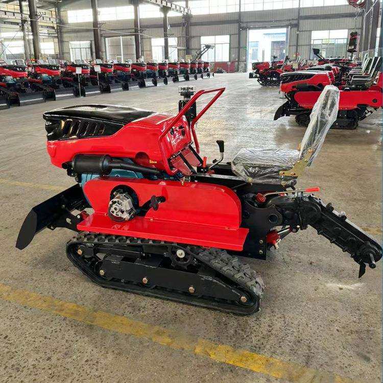 35马力遥控履带微耕机原地转向的旋耕机还田设备带五套农具