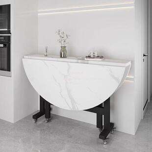 云凯阁可10大圆桌饭桌家用折叠圆桌人小户型带可移动简易转盘折叠