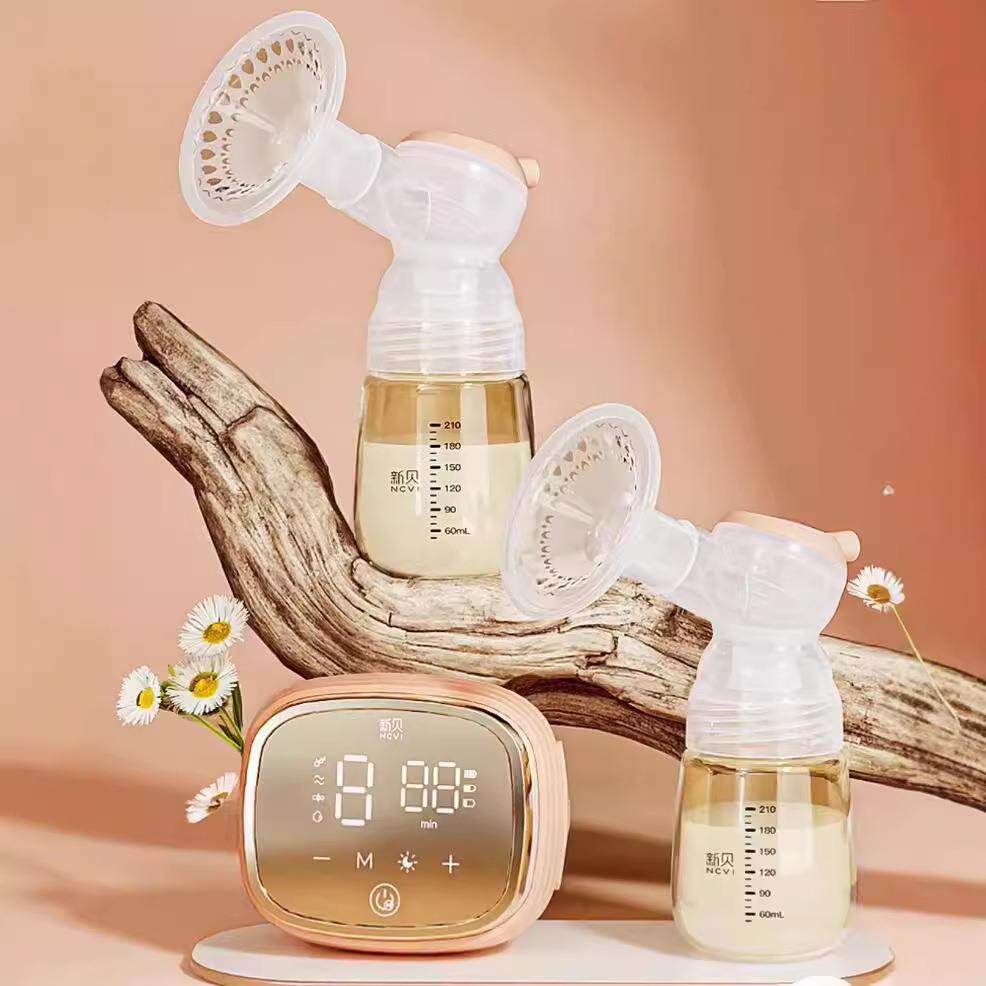 新贝双边吸奶器电动便携孕产妇静音大吸力自动挤奶高续航锂电8102