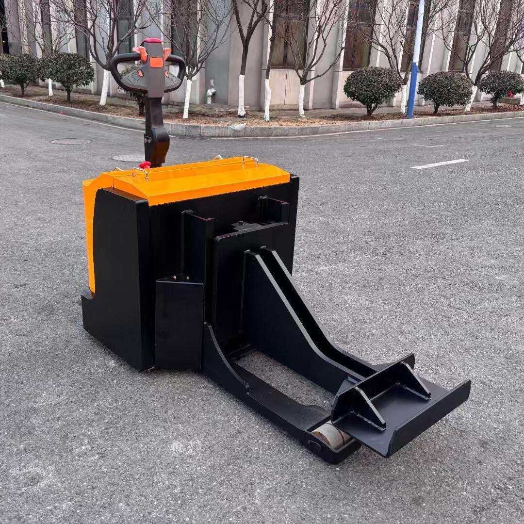 3吨A字架步行电动牵引车5T承载式电动牵引拖车头平板搬运拖车挂车