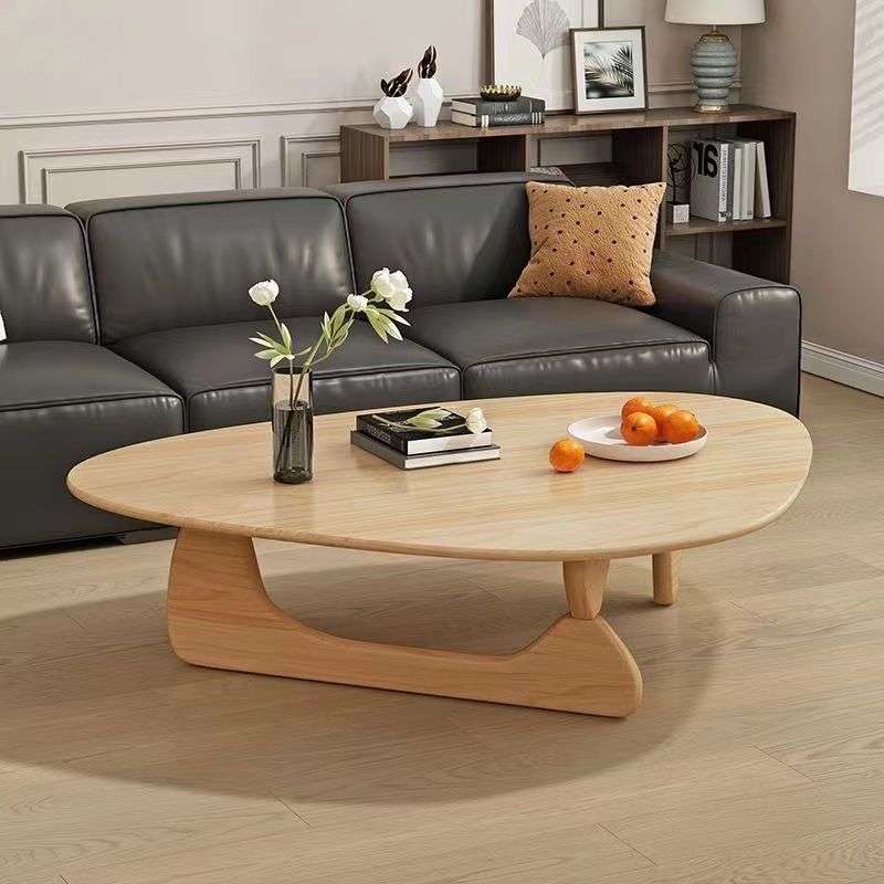 新款极简豪华茶几家居家用小户型客厅轻奢现代简约实木不规则