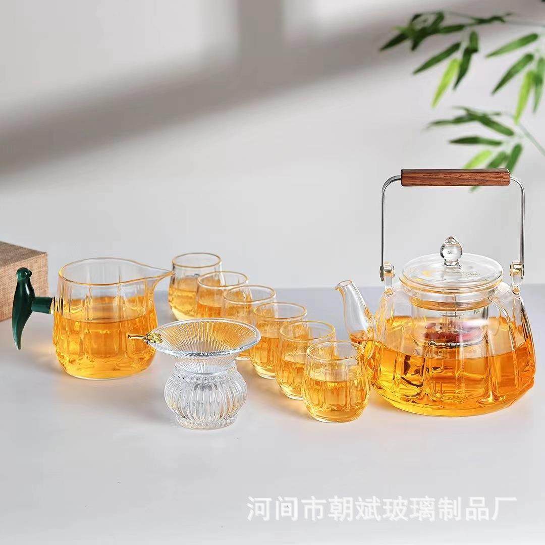 耐高温玻璃茶壶加厚套装茶具提梁泡茶壶家用过滤冲茶器煮水壶