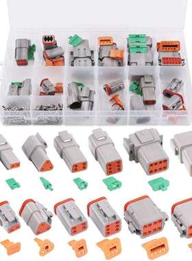 152PCS盒装DT系列2-12孔汽车连接器/公母防水线束接插件
