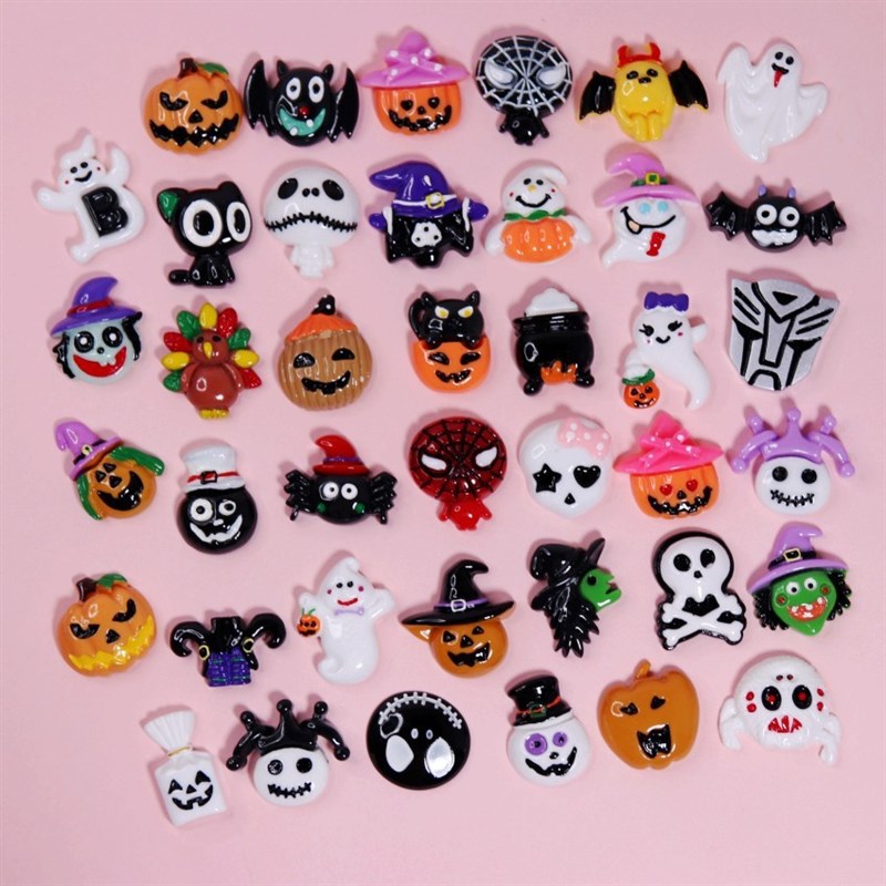 新品New resin accessories Halloween Pumpkin Skull Ghost DIY
