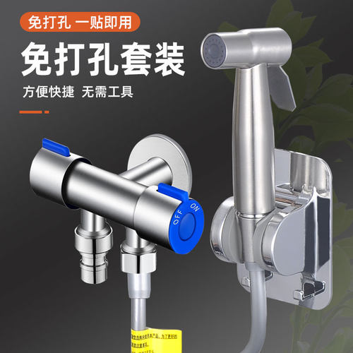 304一进二出双控角阀喷枪套装