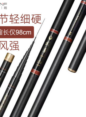 武尊短节碳素超轻硬传统长杆炮竿