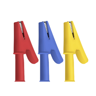 鳄鱼夹子护套夹接搭电测试夹电线电源夹黄铜测试导线中号30A