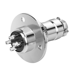 法兰盘GX16-2 3 4 5 6 7 8 9 10芯航空插头圆形插座公头镀银焊脚