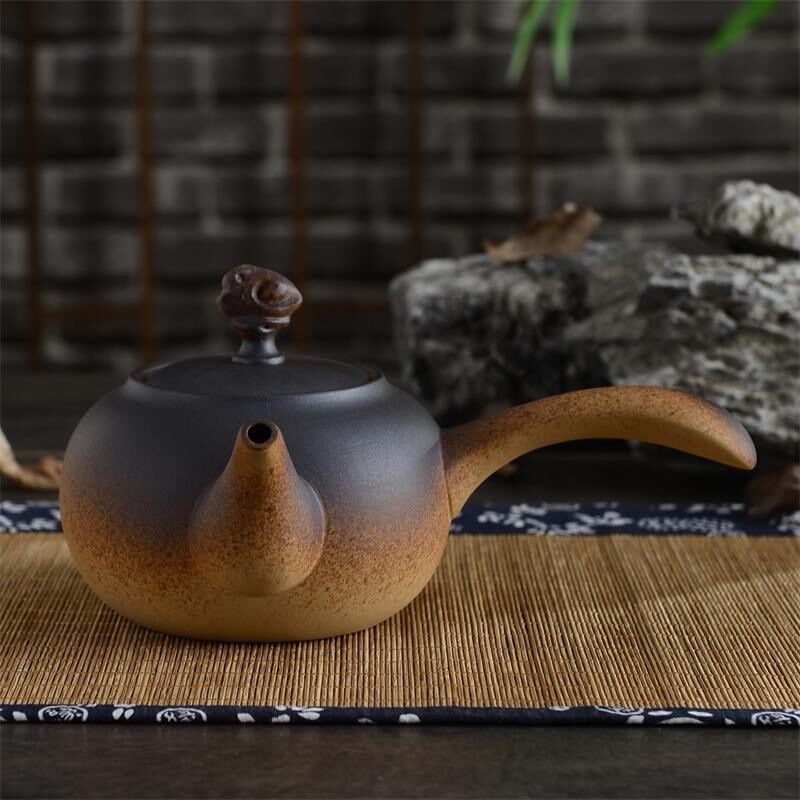 速发窑变煮茶壶紫砂陶壶水陶炉烧电壶侧把茶瓷泡陶蒸茶器可批