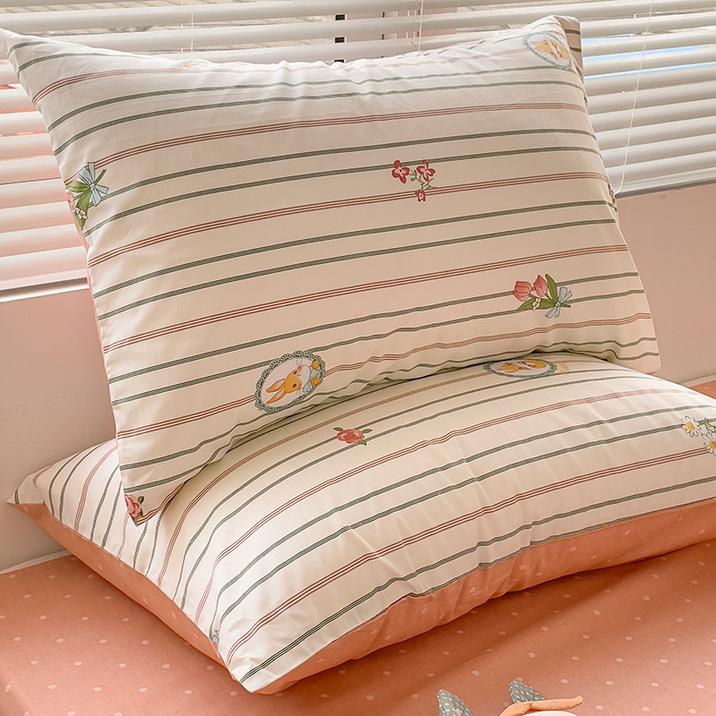 速发全棉枕套装对一48x74c套单人枕头内胆罩纯棉枕芯m加厚大号枕