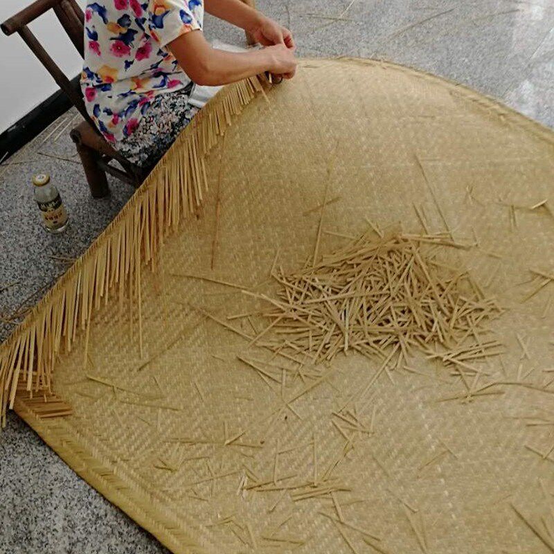 速发竹垫水竹包竹席子手工竹篾编织席蔑席毛边和凉席一起拍包好发