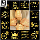 婚礼新娘单身派对纹身贴 Team Bride烫金纹身贴 伴娘纹身贴