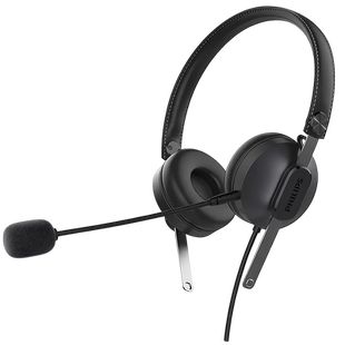 飞利浦话务员耳机呼叫中心头戴式双耳客服降噪专用耳麦SHM-2018