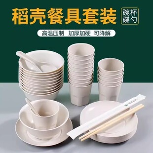 一次性餐具2件套碗和筷子勺子最小号杯子高质量好盘子高端特大号