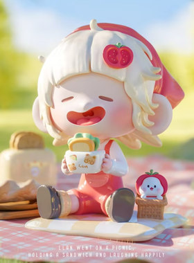 GOHO懒懒llan野餐大娃潮玩手办公仔礼物摆件生日礼物