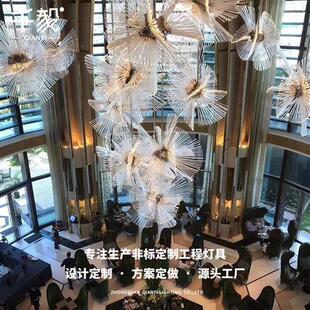 中山加工定制设计师非标工程酒店大厅商店商场豪华灯饰灯具灯吊灯