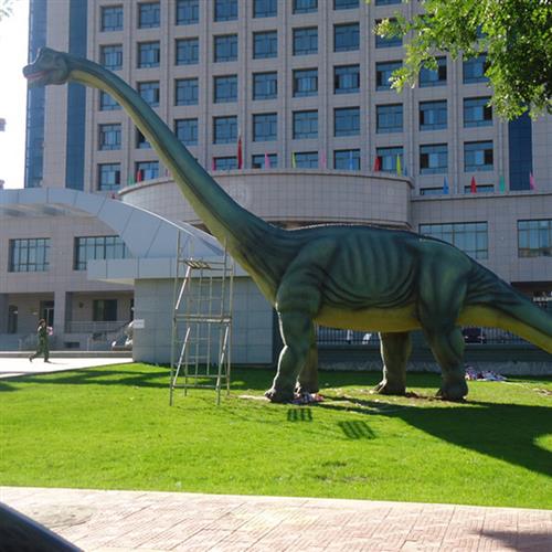 机械电动腕龙仿真恐龙游乐园大型摆件游乐园公园广场施设厂家直销