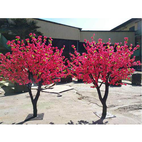 仿真桃花树假桃树樱花树商场许愿树春节大型落地装饰摆放发财树