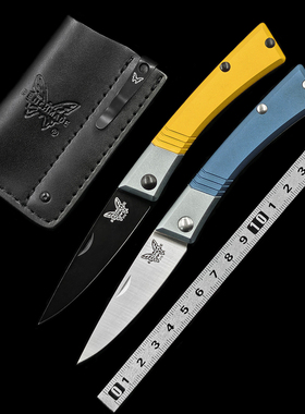 蝴蝶BM315铝合金柄户外折刀露营便携EDC水果刀工具刀