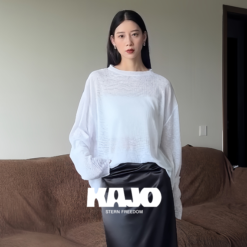 KAJO米悠悠手工破洞透气T恤